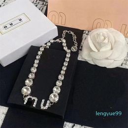 Gift Four Leaf Necklace Girl Pearl Diamond Necklace 925 Silver Jewellery Luxury 18K Gold Plated Long Chain Wedding Love Travel Jewellery