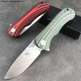 Folding HUAAO Tactical Knife EDC Pocket Knives 8Cr13MoV Plain Blade Two-color G10 Handle Outdoor Hunting Camping Survival Tools Pfruit knife BM 556 533 3300