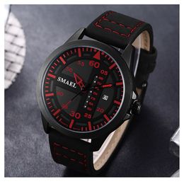 2020 Quartz Watches Bracelet Leather Men Watches Casual Analog Digital Men Watch relogio 1315 Military Sport Watches Waterproof273Q