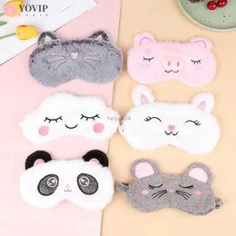 Sleep Masks 1PCS Plush Cute Grey Cat Eye Mask Sleeping Mask Eye Shade Cover Blindfold Eyeshade Eyepatch Suitable for Travel Home Gift