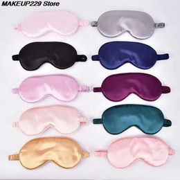 Sleep Masks 1PCS Imitated Silk Sleep Eye Mask Padded Shade Eye Cover Patch Sleeping Mask Eyemask Blindfolds Travel Relax Rest Women Men