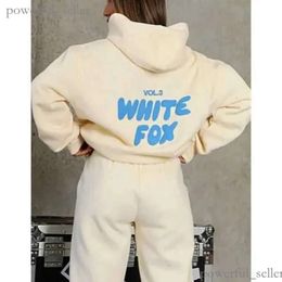 White Fox Hoodie Tracksuit Sets Clothing Set Women Spring Autumn Winter New Hoodie Set Fashionable Sporty Long Sleeved Pullover Hooded 981