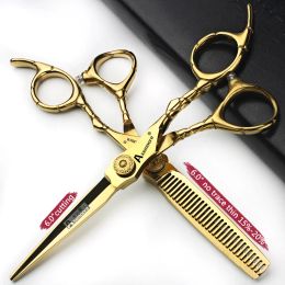 Tools Ashadow 6 Inch Hairdressing Scissors Imported Steel Thread Flat Shears Thinning Shears Special Scissors Set for Hair Salons