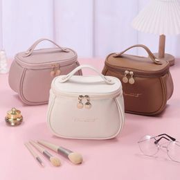 Cosmetic Bags Makeup Case High-Capacity Fashion All-match 2024 Mesh For Women Casual Solid Retro Korean Version Cases