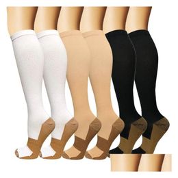 Kids Socks New Copper Infused Compression Socks Women 20-30Mmhg Graduated Men Work Long S-Xxl Factory Er Wholesale Drop Delivery Baby, Dhr6T