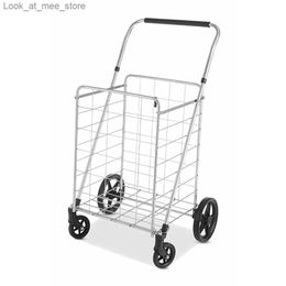Shopping Carts Whitmore multifunctional cart with adjustable height handle - silver/black shopping cart 25.00 X 24.00 X 42.63 inches Q240227
