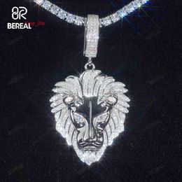 Custom Pass Tester VVS Iced Out 10K 14K Yellow White Gold 925 Silver Moissanite Lion Hip Hop Pendant Fine Jewelry For Man Women