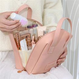 Cosmetic Bags 2024 Large-capacity Makeup Bag PU Leather Portable Travel Wash Toiletries Organizer Female Storage Handheld