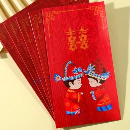 Envelopes (30 Pieces/lot) 19x7cm Wedding Red Pocket for Lucky Money Creative Chinese Wedding Thickened Red Envelopes
