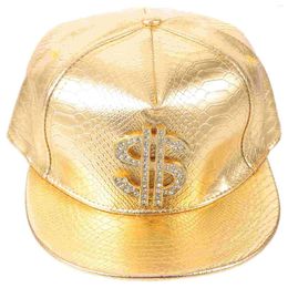 Ball Caps Sun Shade Hats For Women Decorate Visor Outdoor Baseball Hip Hop Summer OK Flat Brimmed Pu US Dollar Sign