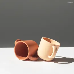 Mugs Creative Simple Makaron Colour Household Ceramic Cup Living Room Breakfast Water Small Fresh Mug Couple