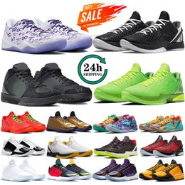 Basketball Shoes Mamba 6 Mens Gift of Mamba 8 Court Purple What the Reverse Grinch Bruce Lee sports trainers sneakers