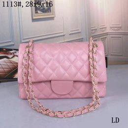 Top tote bags luxuries designer women bag custom brand handbag Women's leather gold chain crossbody black white pink cattle s221W