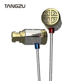 Earphones TANGZU Princess Changle Metal HIFI Wired Headset 6mm Micro Dynamic Unit Inear Earphone Monitor Audio Music Audiophile Earbud