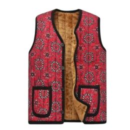 Waistcoats Middle age Women clothing Fall and Winter Vest Women Tops 2022 Fashion Mom clothes Loose size Keep warm cotton vest Coat 863