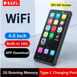 Players Newest RUIZU H8 Android WiFi MP4 Player Bluetooth 5.0 Full Touch Screen 4inch 16GB Music Video Player With FM Recording Ebook