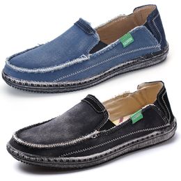 2024 Designer Casual Shoes for Men GAI Denim Slip-on Black Blue Brown Mens Trainers Old Dirty Style Outdoor Sports Sneakers Big Size 39-48