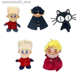 Plush Dolls 16CM Vash Plush Trigun Stampede Vash Plush Doll Soft Toy Trigun Cat Plush Stuffed Animal Vash Trigun Keychain Q240227