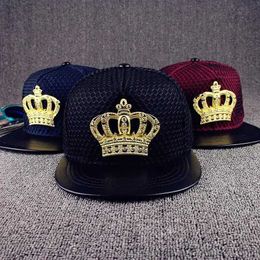 Ball Caps Fashion Summer Crown European Mens Baseball Hat Womens Casual Bone Hip Hop Snap Hat Sun Hat J240226