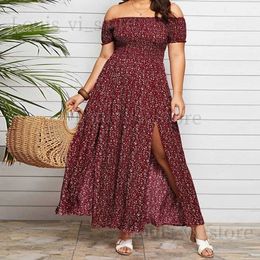 Basic Casual Dresses Oversized Dress for Women Clothing 2023 Summer Plus Size Boho Beach Floral Dress Mini Sundress Female Casual Long Skirt Vestidos T240227