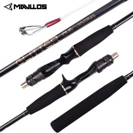 Rods Mavllos GLITTER Solid Tip Jigging Rod Lure Range 40120g Line 1225lb Light Cuttlefish Fishing Saltwater Octopus Fishing Rod