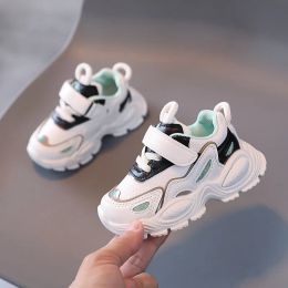 Outdoor 2022 Spring Autumn Baby Girl Boy Toddler Shoes Infant Casual Walkers Shoes Soft Bottom Comfortable Kid Sneakers Black White