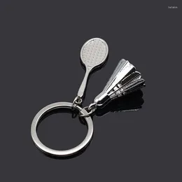 Keychains Mode Style Creative Gifts Accessories Badminton And Racket Key Chain Shuttlecock Keychain Ring For Birthday