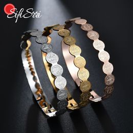 Sifisrri Vintage Christian Cross Amulet Bracelet 3 Color Stainless Steel Religious Jesus Christ Charm Bangles Blessing Jewelry242Y