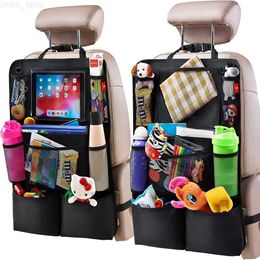 Car Holder Backseat Car Organiser Kick Mats Back Seat Protector with Touch Screen Tablet Holder Car Back Seat Organiser for Kids 2 PackL2402