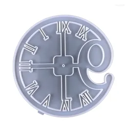 Clocks Accessories Digital Clock Living Room Wall Hanging Silicone Mould Round Crystal Epoxy Resin Mould