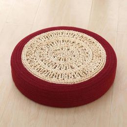 Pillow Round Seat Hand-woven Eco-friendly Floor Padded Sitting Mat For Room No Odor Skin-friendly Straw