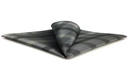 MH1 Handkerchief Checked Plaids Black Dark Grey Hanky Mens Neckties Pocket Square Suit Gift3909466