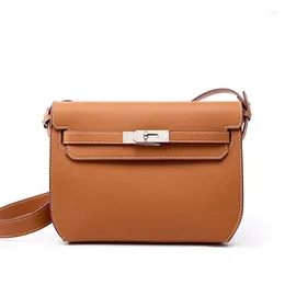 Evening Bags Classic Retro Women's Leather Handbag Fashion Genuine Hundred Underarm Bag Female Shoulder Crossbody