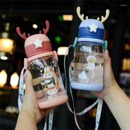 Water Bottles Childrens Cup Large Capacity Cute Mini Cartoon Creative Simplicity Plastic 600/700ml