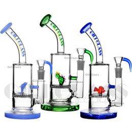 9 inches animals hookah recycle bong banger Matrix perc Made with Imported American Colour Rod glass dab rigs smoking water pipe