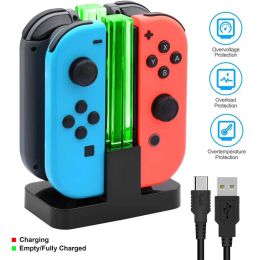 Stands Fast Charging Dock for Nintendo Switch Joypad Controller LED Charger Stand for Nintendo Switch with a USB TypeC Charging Cord