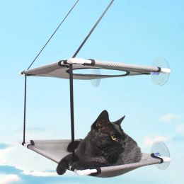 Scratchers Cat Hammock Sucker Type Double Hanging Window Balcony Hammock Air Cat Litter Kitten Climbing Frame Window Seat Pet Accessories