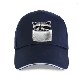 Ball Caps Cap Hat 2024 Men's Fashion Pocket Raccoon Printed Baseball Hipster Design Tops Cool Desgin