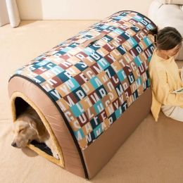 Mats For large dogs King Size Winter pet cat bed Foldable Dog House Dog Villa Sleeping kennel Removable nest Warm closed cave sofa