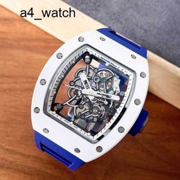 Celebrity Watch Iconic Wristwatch RM Wrist Watch Rm055 Automatic Mechanical Watch Rm055 White Ceramic Japan Limited Edition Fashion Leisure Business Chronograph