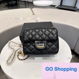 Top New Summer Women's Bag High Sense Classic Style Shoulder Crossbody Chain Bags Rhombus Golden Ball Small Square Bags