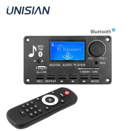 Players Unisian Bluetooth Mp3 Player Digital Audio Decoder Board Volume Control Usb Tf Bt Fm Line in Music Lcd Lyrics Display Recording