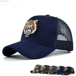KENZO Cartoon Embroidered Baseball Cap Tiger Head Embroidered Duck Tongue Cap Mesh Cap Personalized Embroidered Curved Brim Sun Hat 217