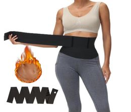 Waist Trainer for Women Invisible Wrap Tummy Trimmer Belt Plus Size Black Adjustable Gym Workout 2206299517563