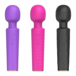 Womens stick vibrating 20 frequency hand-held massage USB charging hot selling sex toys products toy straight 231129