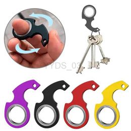 Finger Toys New Keychain Spinner Anxiety Stress Relief Fidget Spinning Noctilucent Key Ring Relieve Boredom Multiple Colours Party Gifts yq240227