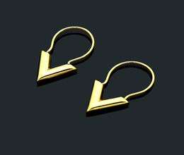 New fashion brand stainless steel earrings 18K gold rose silver simple earrings for fashion lovers039 gifts and cocktail partie8376095