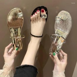 Slippers Beach Shoes Soft Glitter Slides Slipers Women Rubber Flip Flops Med Fashion On A Wedge Sabot Comfort Jelly 2024 Hawaiia