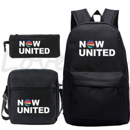 Backpack Mochila Now United Prints 3 Pcs Set Knapsack For Teenagers Bookbag Girls Boys School Bags Travel Bagpack Daily Rucksack207H
