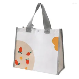 Shopping Bags 1 Pc Tulip Flower Women Bag Waterproof Reusable Shopper Storage Handbag Shoulder Grocery